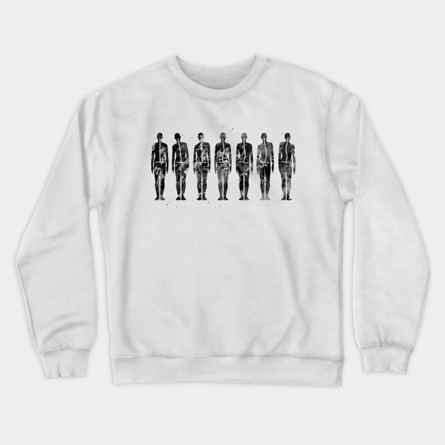 Human back shape Crewneck Sweatshirt by erzebeth